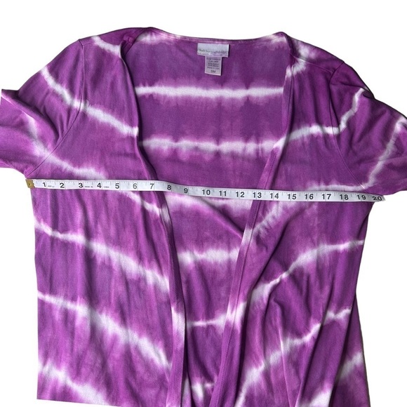 Soft Surroundings Set-Sail Purple Tie Dye Topper Cardigan. Size Small - Picture 2 of 5